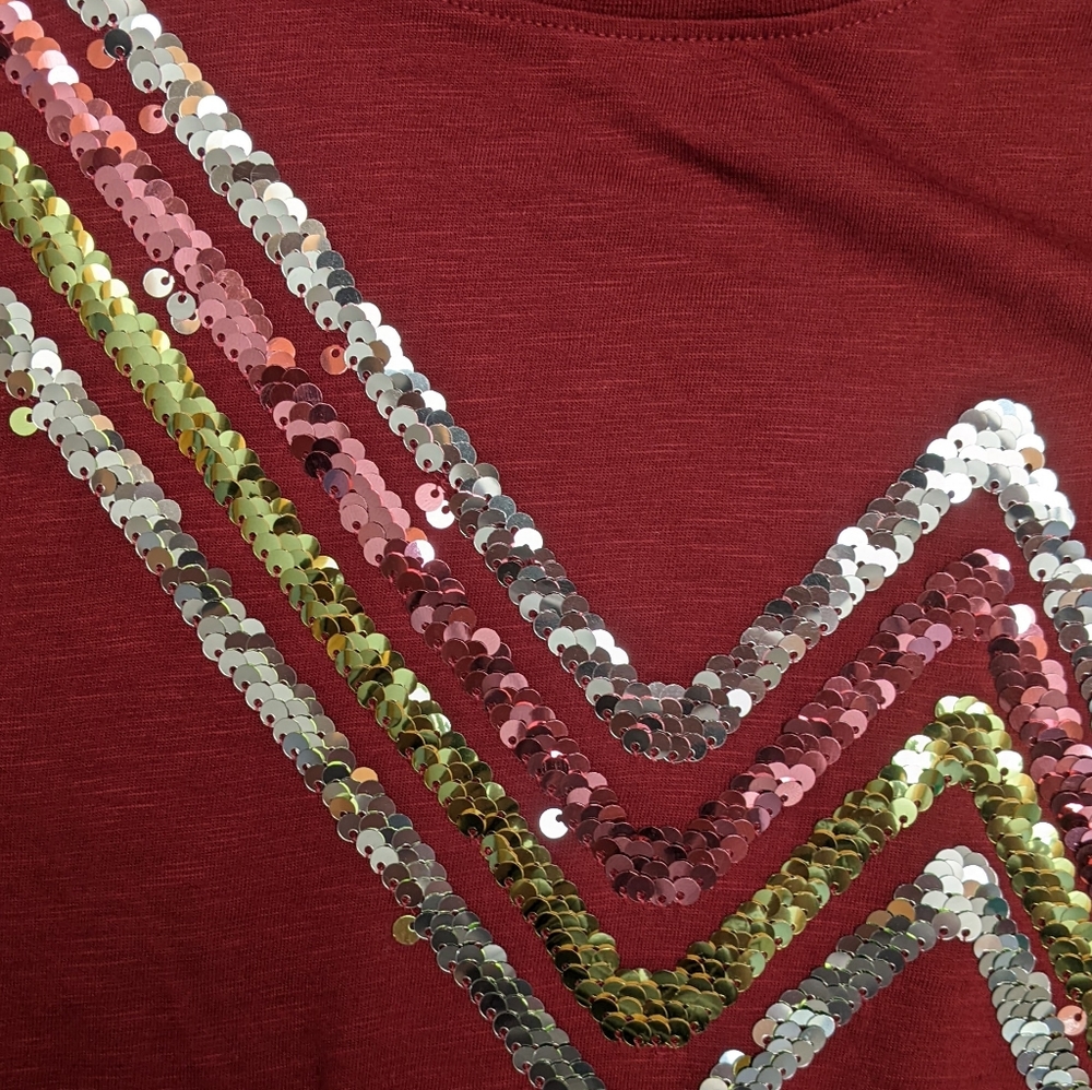 So Rainbow Sequin Tee